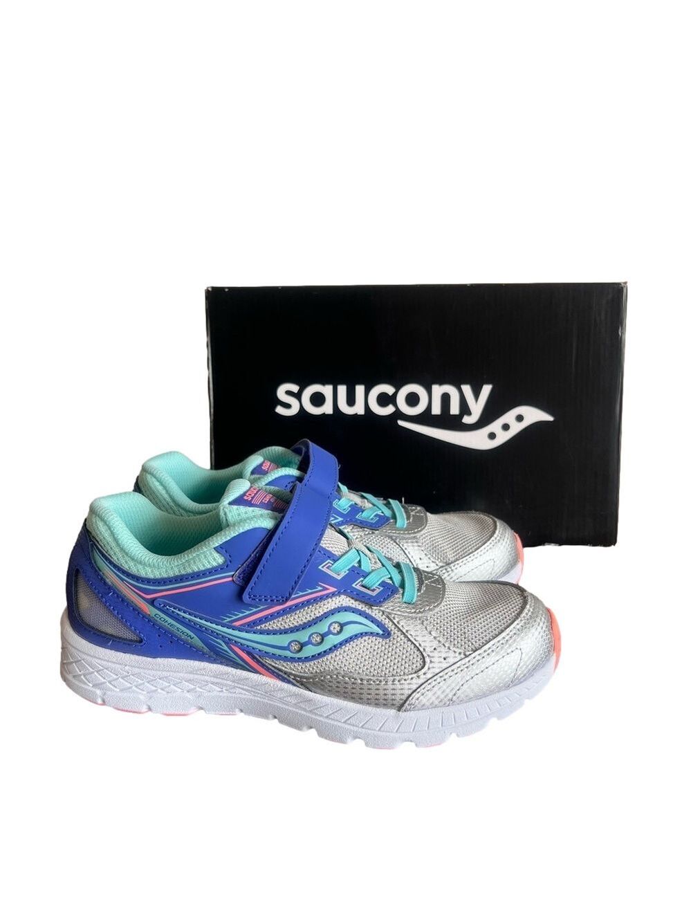 Saucony Cohsion 14 a/c Girls Shoe Size 5 Wide NEW #B1262A